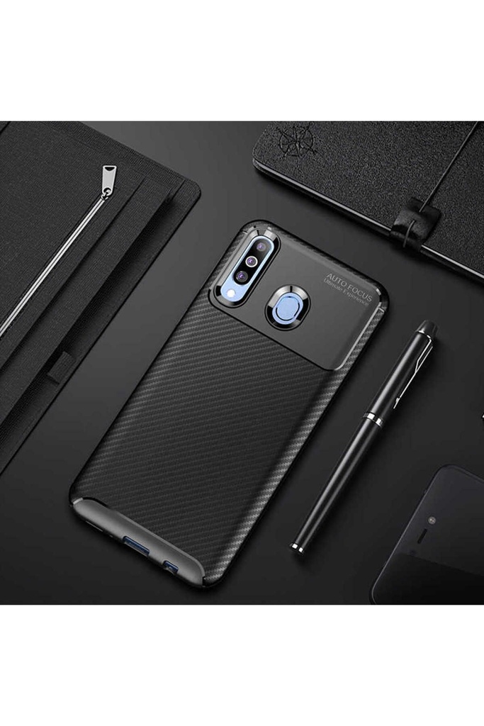 [RNZ-TA23308] Samsung Galaxy M30 Uyumlu Kılıf Zore Negro Silikon Kapak (Siyah)