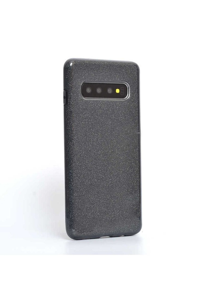 [RNZ-TA23596] Samsung Galaxy S10 Uyumlu Kılıf Zore Shining Silikon (Siyah)