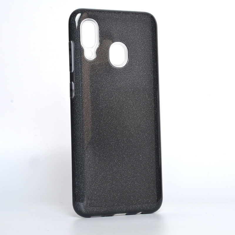 [RNZ-TA23887] Samsung Galaxy A30 Uyumlu Kılıf Zore Shining Silikon (Siyah)