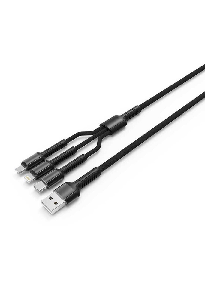 [RNZ-TA24090] Zore LC93 3 in 1 Usb Kablo (Siyah)