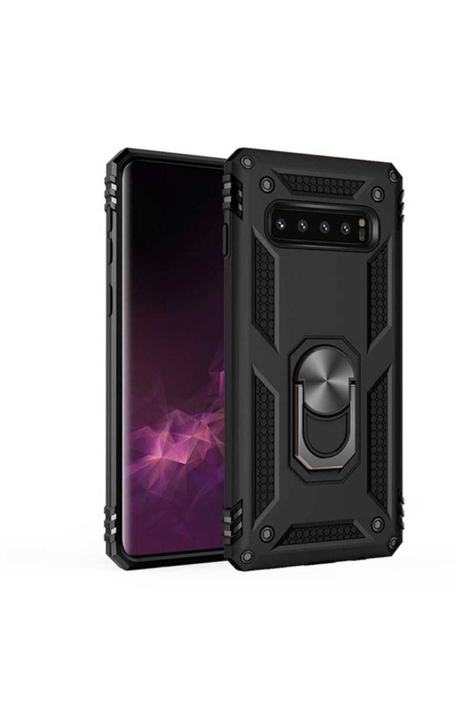 [RNZ-TA24181] Samsung Galaxy S10 Plus Uyumlu Kılıf Zore Vega Kapak (Siyah)