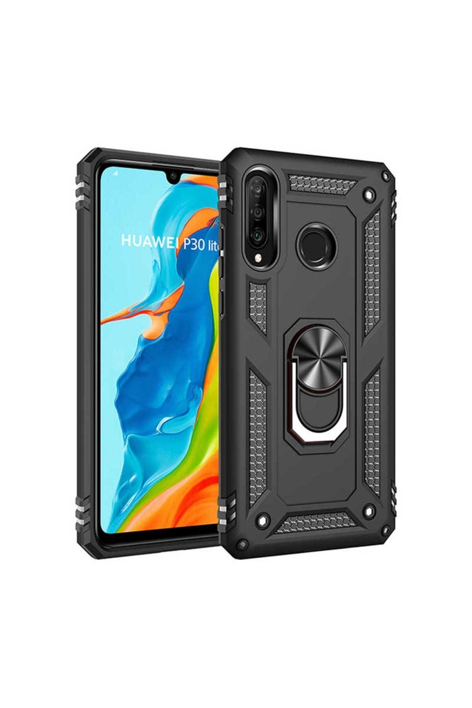 [RNZ-TA24199] Huawei P30 Lite Uyumlu Kılıf Zore Vega Kapak (Siyah)
