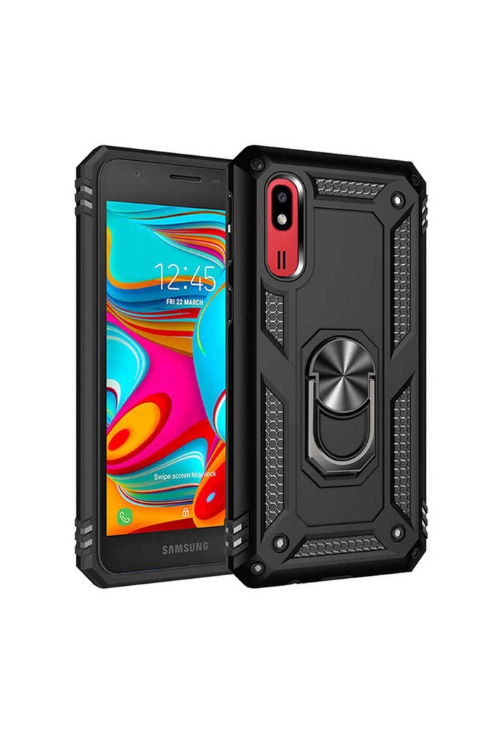 [RNZ-TA28170] Samsung Galaxy A2 Core Uyumlu Kılıf Zore Vega Kapak (Siyah)