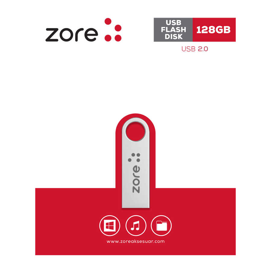 [RNZ-T8445] Zore Metal Usb Flash Disk 128GB