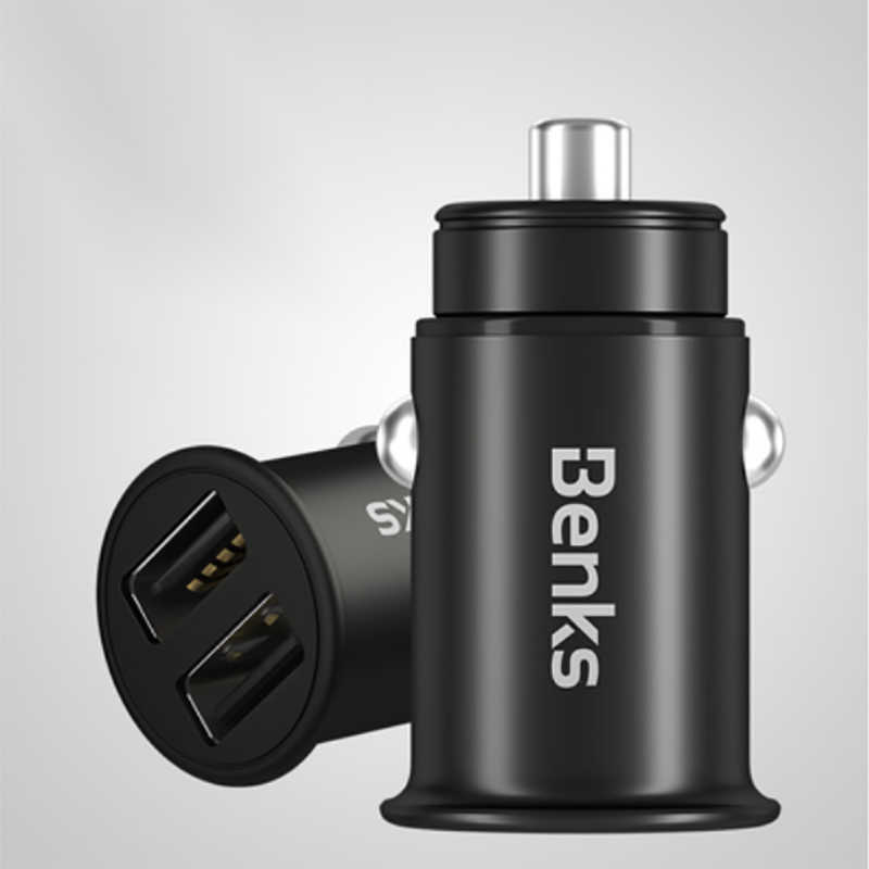 [RNZ-TA25604] Benks C27 Dual Usb Araç Şarj Aleti 4.8A (Siyah)