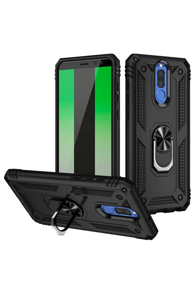 [RNZ-TA64650] Huawei Mate 10 Lite Uyumlu Kılıf Zore Vega Kapak (Siyah)