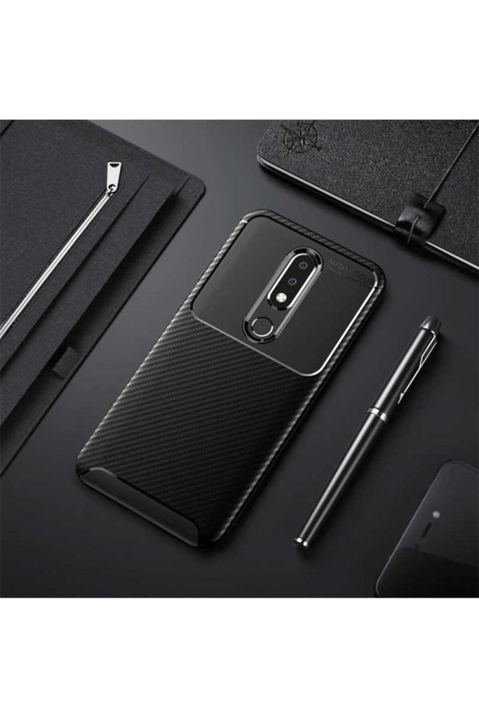 [RNZ-TA25756] Nokia 5.1 Plus Uyumlu Kılıf Zore Negro Silikon Kapak (Siyah)