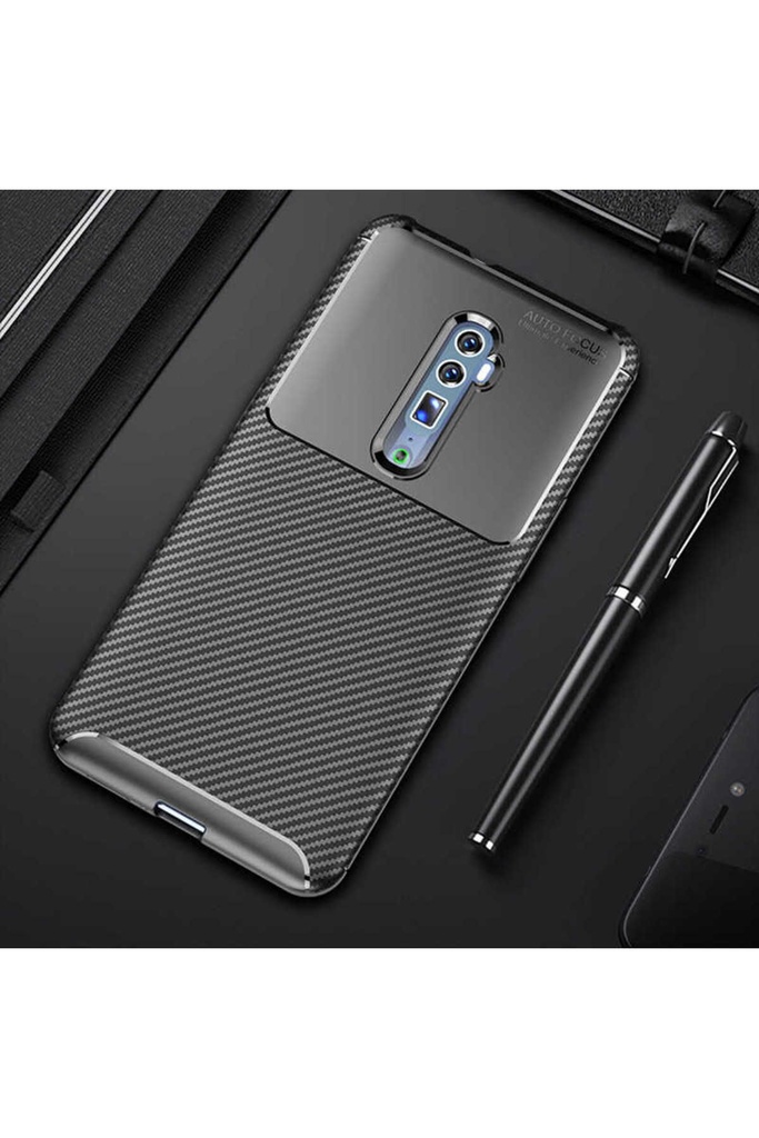 [RNZ-TA26055] Oppo Reno 10X Zoom Uyumlu Kılıf Zore Negro Silikon Kapak (Siyah)