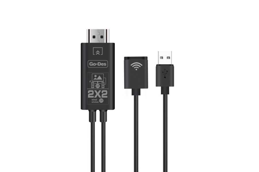 [RNZ-TA26439] Go Des GD-8276 Wireless Display Dongle Phone Full HDTV Kablo