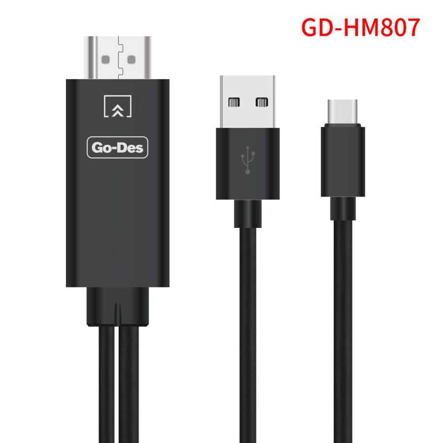 [RNZ-TA26449] Go Des GD-HM807 2 in 1 Usb-C HDTV Kablo