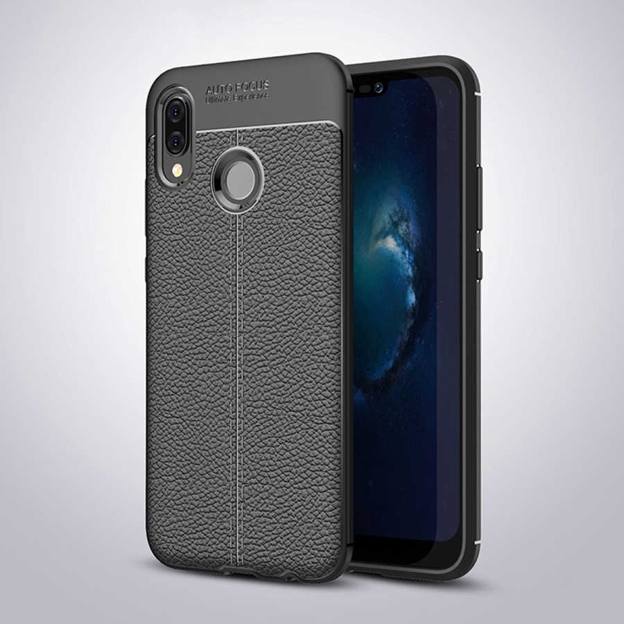 [RNZ-TA1831] Huawei P20 Lite Uyumlu Kılıf Zore Niss Silikon Kapak (Siyah)