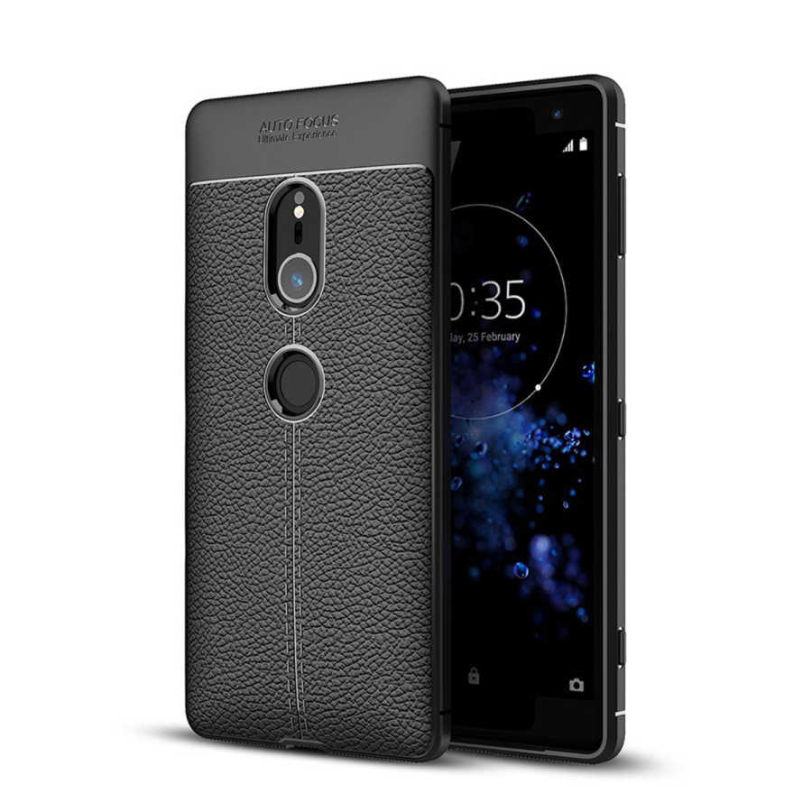 [RNZ-TA1835] Sony Xperia XZ2 Uyumlu Kılıf Zore Niss Silikon Kapak (Siyah)