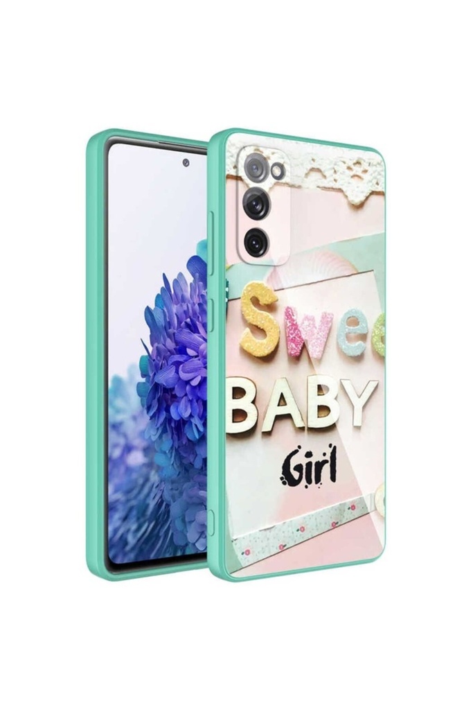 Samsung Galaxy S20 FE Uyumlu Kılıf Kamera Korumalı Desenli Sert Silikon Zore Epoksi Kapak