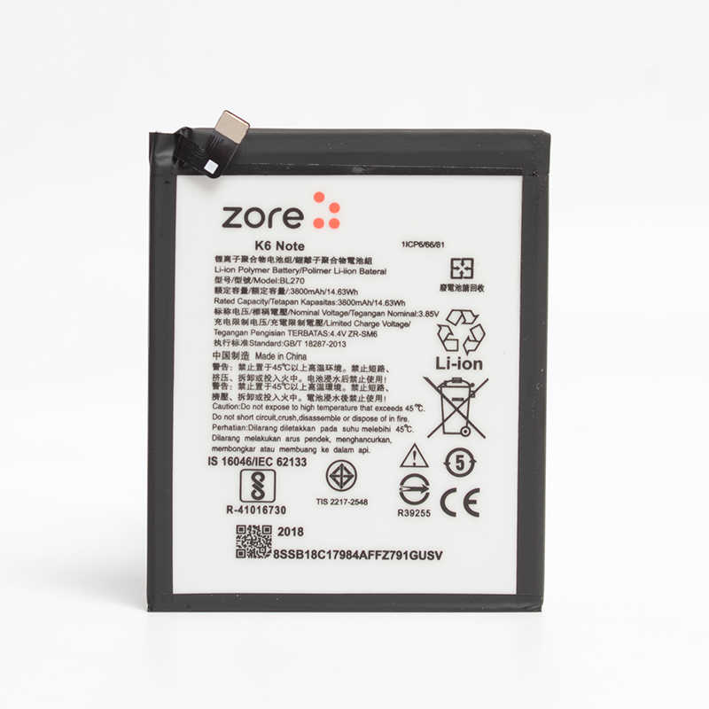 [RNZ-T9554] Lenovo K6 Note Uyumlu Zore Tam Orjinal Batarya