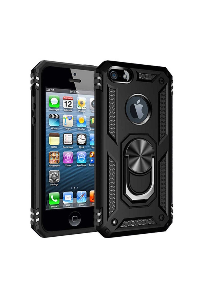 [RNZ-TA28205] Apple iPhone 5 Uyumlu Kılıf Zore Vega Kapak (Siyah)