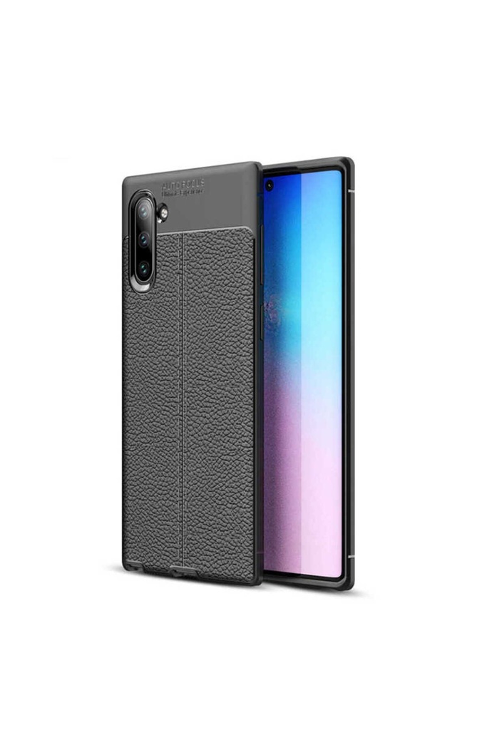 [RNZ-TA28265] Samsung Galaxy Note 10 Uyumlu Kılıf Zore Niss Silikon Kapak (Siyah)