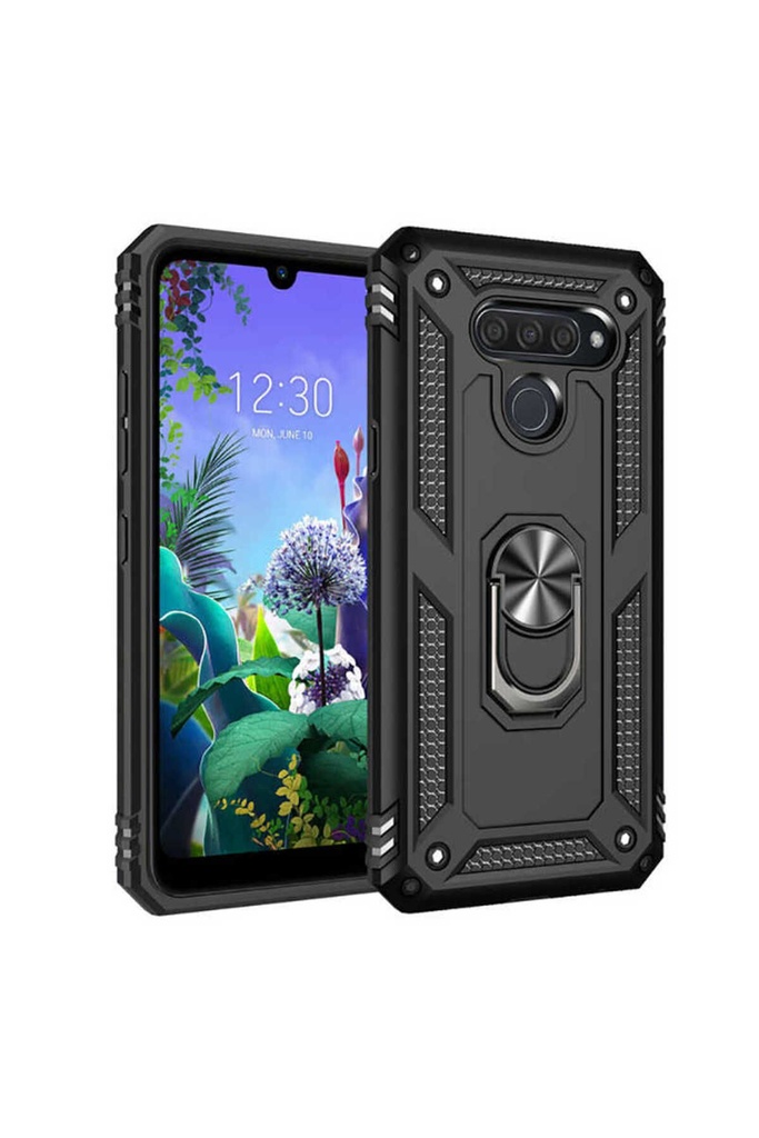 [RNZ-TA28850] LG Q60 Uyumlu Kılıf Zore Vega Kapak (Siyah)