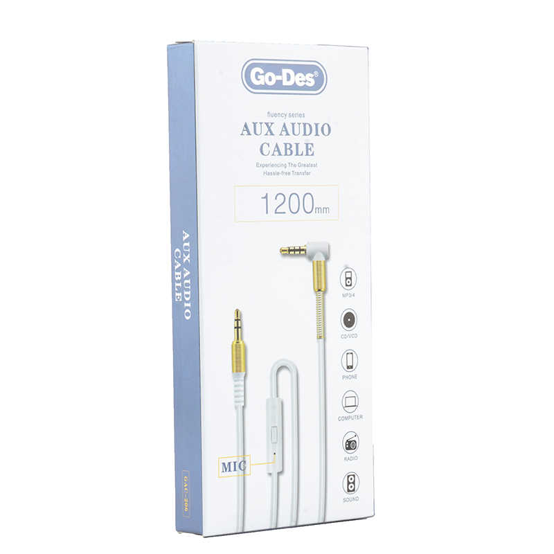 [RNZ-TA28846] Go Des GAC-206 Aux Audio Kablo (Siyah)