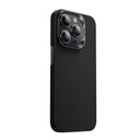 Apple iPhone 14 Pro Uyumlu Kılıf M-safe Şarj Özellikli Karbon Fiber Benks MFM Lisanslı 600D Essential Kevlar Kapak