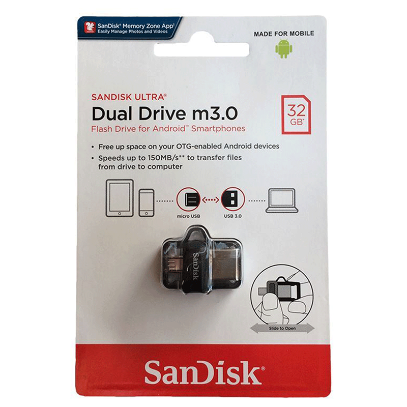 [RNZ-T10170] Sandisk Dual Drive 32 GB M3.0 Micro OTG Flash Disk
