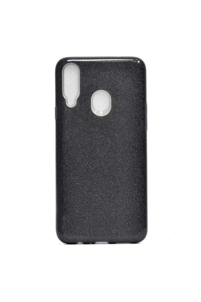 [RNZ-TA35245] Samsung Galaxy A20S Uyumlu Kılıf Zore Shining Silikon (Siyah)