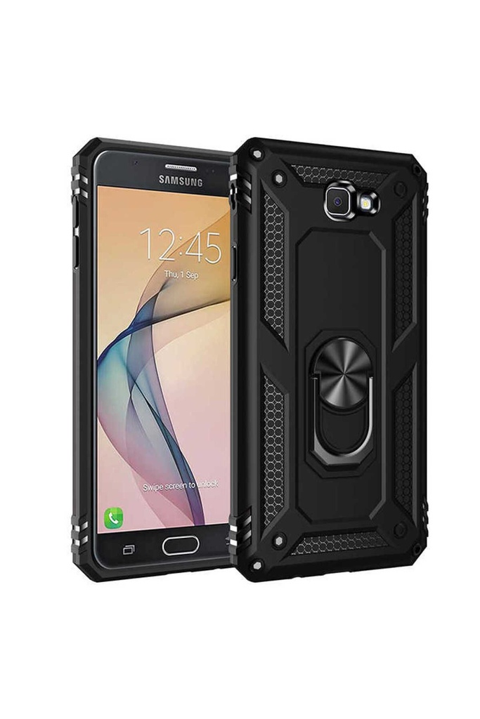 [RNZ-TA29686] Samsung Galaxy J7 Prime Uyumlu Kılıf Zore Vega Kapak (Siyah)