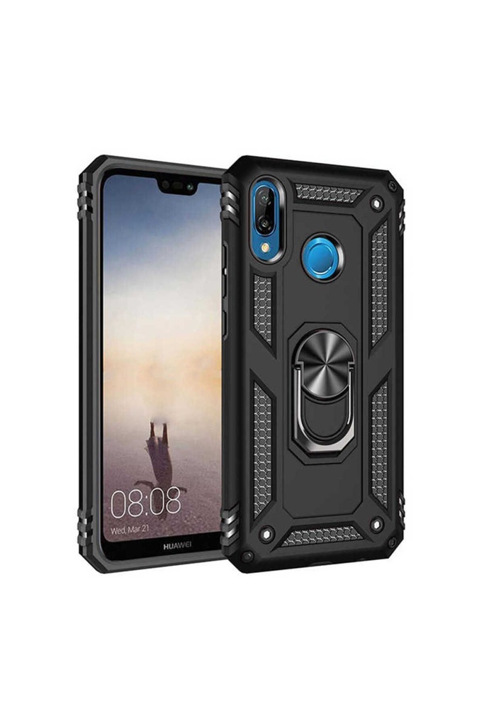 [RNZ-TA29692] Huawei P20 Lite Uyumlu Kılıf Zore Vega Kapak (Siyah)