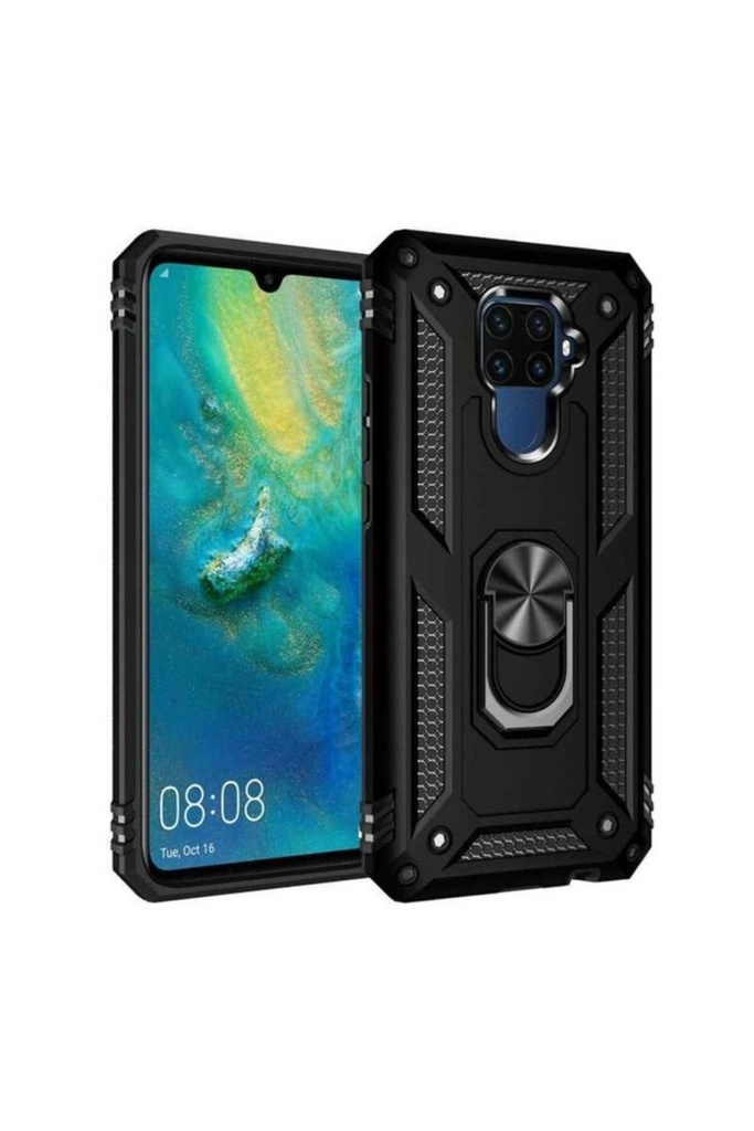 [RNZ-TA29698] Huawei Mate 30 Lite Uyumlu Kılıf Zore Vega Kapak (Siyah)
