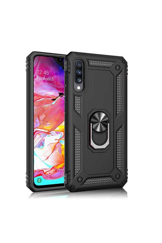 [RNZ-TA29729] Samsung Galaxy A30S Uyumlu Kılıf Zore Vega Kapak (Siyah)