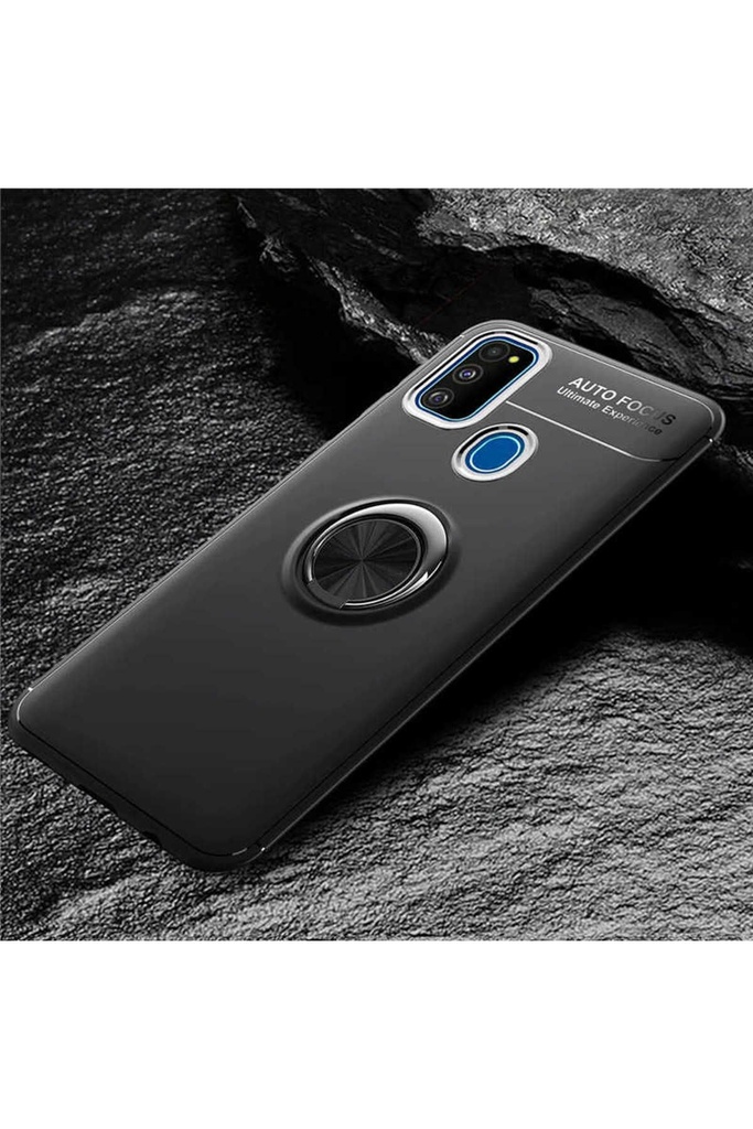 [RNZ-TA29751] Samsung Galaxy M30S Uyumlu Kılıf Zore Ravel Silikon Kapak (Siyah)