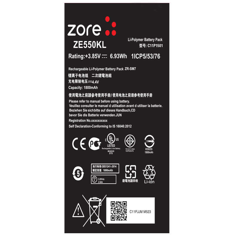 Asus Zenfone 2 Laser ZE550KL Zore Quality Batarya