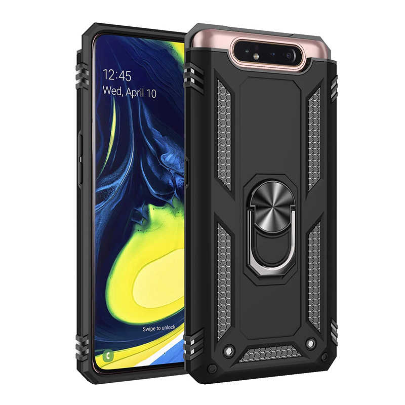 [RNZ-TA30147] Samsung Galaxy A80 Uyumlu Kılıf Zore Vega Kapak (Siyah)