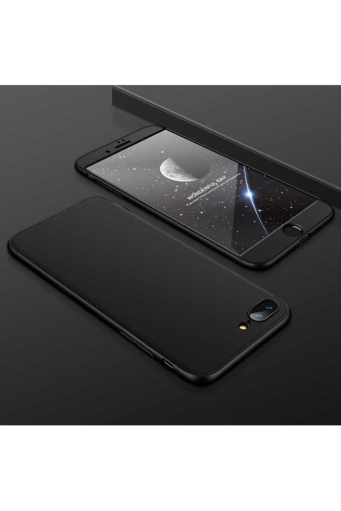 [RNZ-TA30168] Apple iPhone 8 Plus Uyumlu Kılıf Zore Ays Kapak (Siyah)