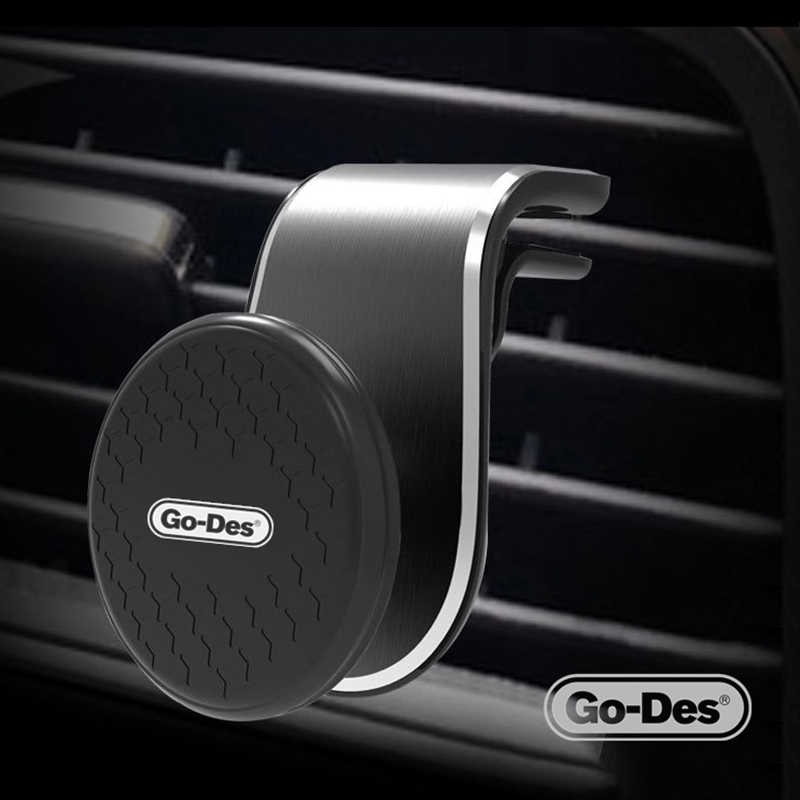 [RNZ-TA30749] Go Des GD-HD676 L-Shaped Magnetik Araç Telefon Tutucu (Siyah)