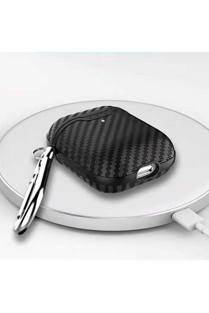 [RNZ-TA47841] Apple Airpods Uyumlu Kılıf Zore Airbag 04 Silikon (Siyah)
