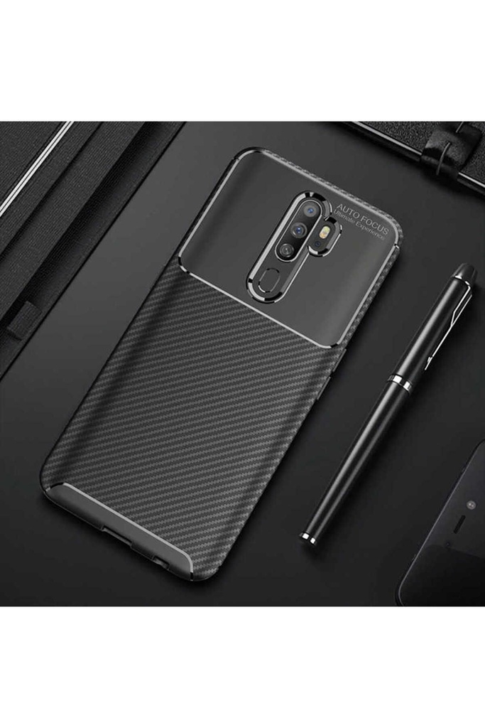 [RNZ-TA31490] Oppo A9 2020 Uyumlu Kılıf Zore Negro Silikon Kapak (Siyah)