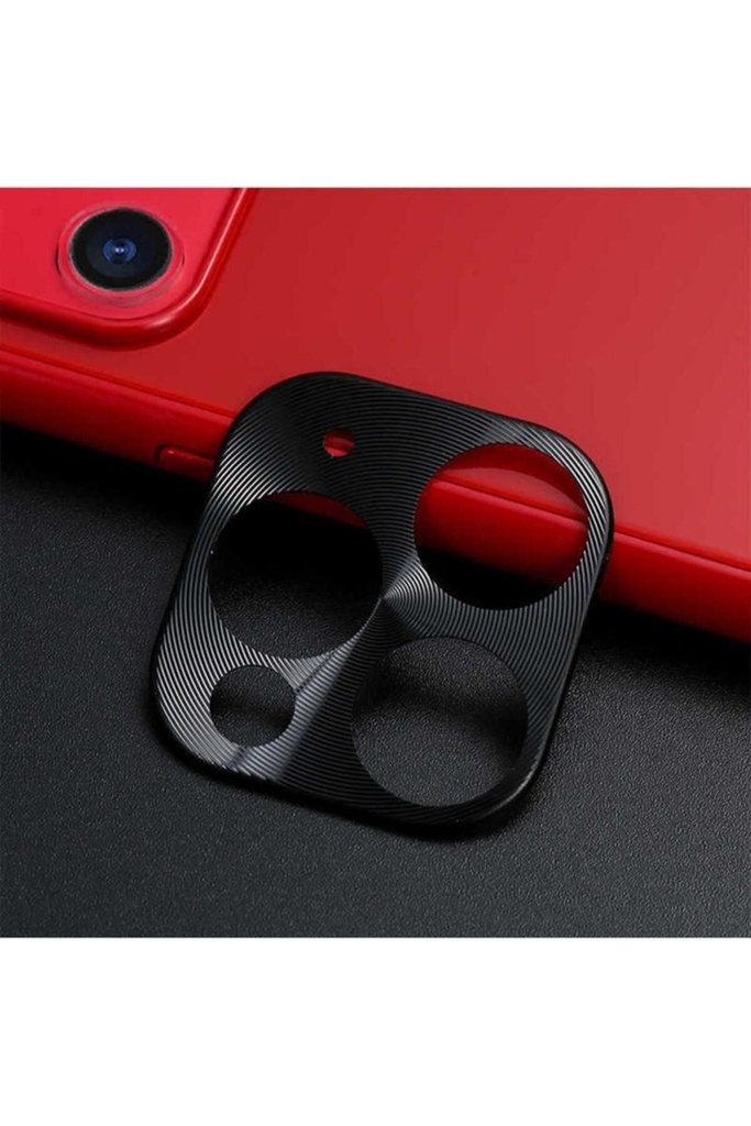 [RNZ-TA31708] Apple iPhone 11 Pro Uyumlu Zore Metal Kamera Koruyucu (Siyah)