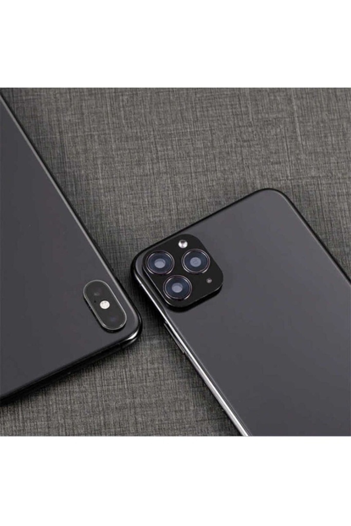 [RNZ-TA31757] Apple iPhone XS Max Uyumlu Zore CP-01 iPhone 11 Pro Max Kamera Lens Dönüştürücü (Siyah)
