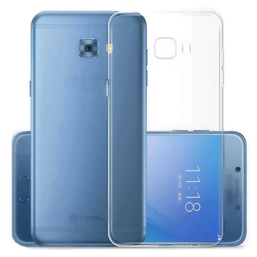 Samsung Galaxy C7 Uyumlu Kılıf Zore Süper Silikon Kapak