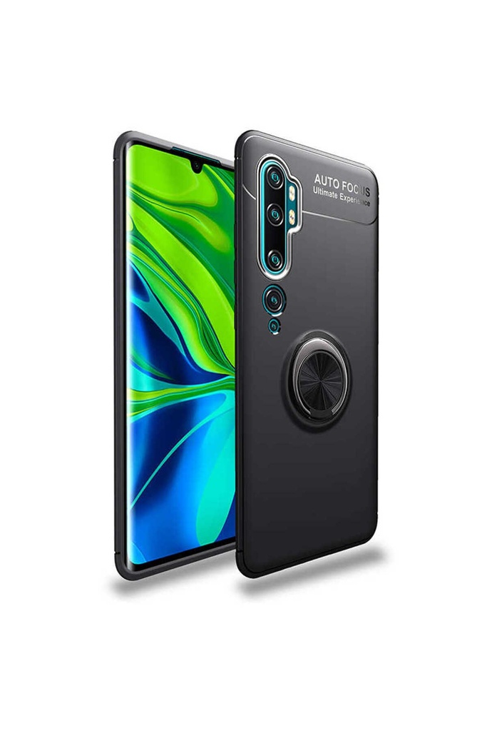 [RNZ-TA32795] Xiaomi Mi Note 10 Uyumlu Kılıf Zore Ravel Silikon Kapak (Siyah)