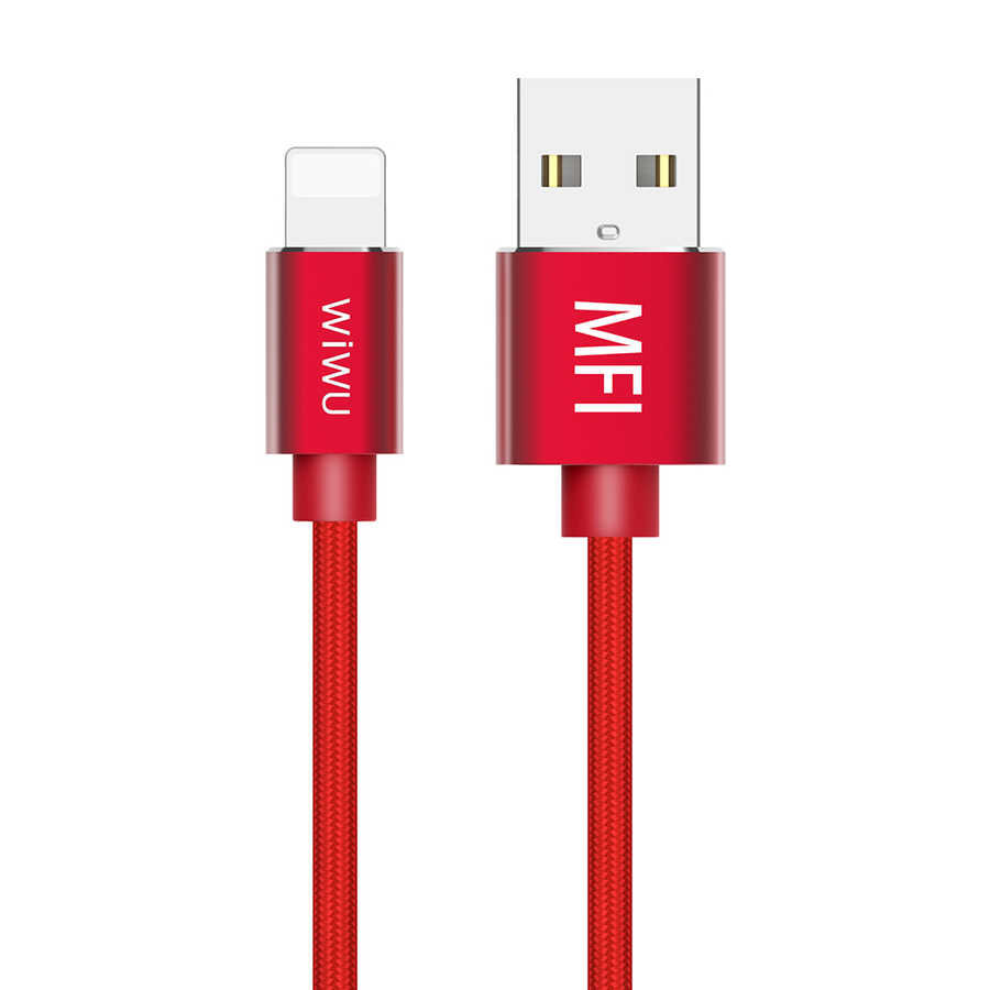 [RNZ-TA33090] Wiwu WP201 MFI Lightning Kablo (Gri)