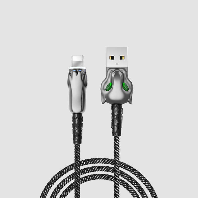 [RNZ-TA33073] Wiwu Leopard Charging Synic Lightning Kablo (Siyah)