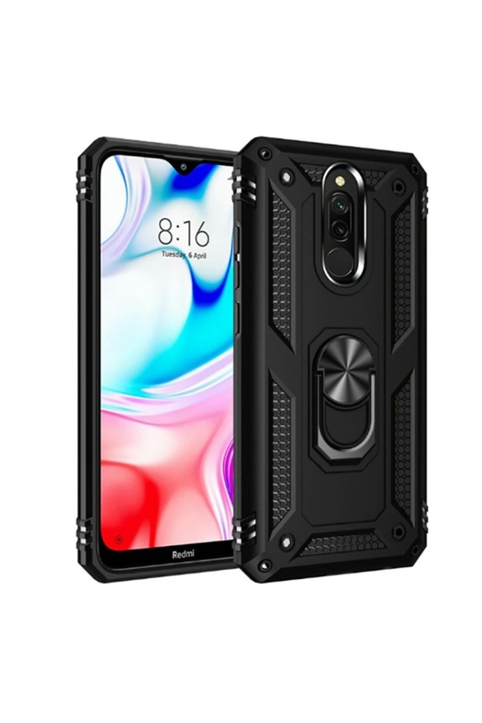 [RNZ-TA33264] Xiaomi Redmi 8 Uyumlu Kılıf Zore Vega Kapak (Siyah)