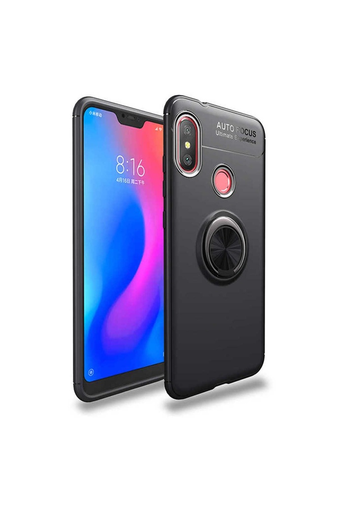 [RNZ-TA33275] Xiaomi Redmi Note 6 Pro Uyumlu Kılıf Zore Ravel Silikon Kapak (Siyah)