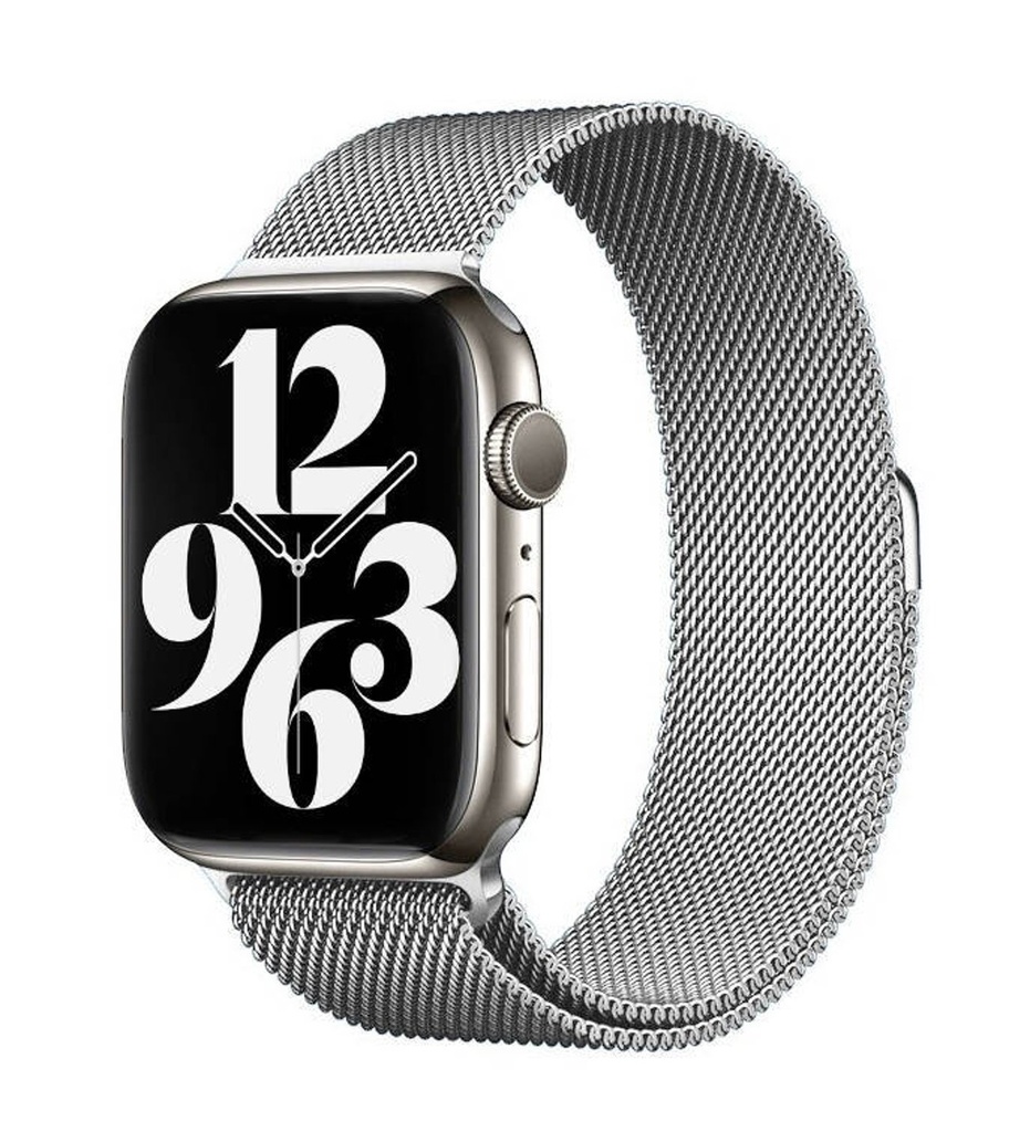 Apple Watch 38mm Uyumlu Kordon Hasır Metal Mıknatıslı Örgü Zore KRD-01 Kayış