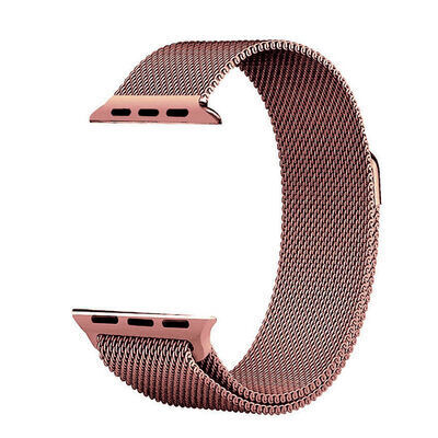 Apple Watch 38mm Uyumlu Kordon Hasır Metal Mıknatıslı Örgü Zore KRD-01 Kayış