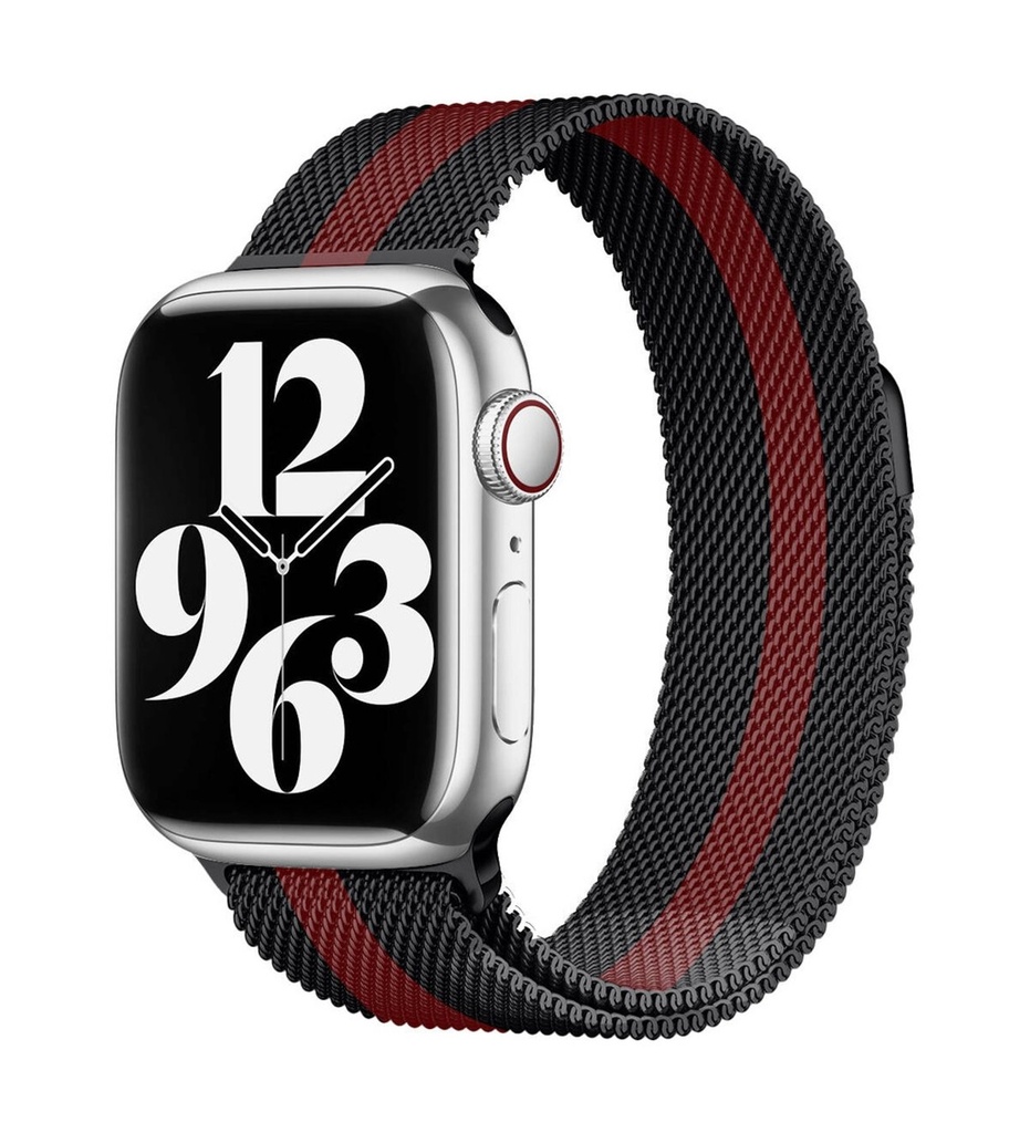 Apple Watch 38mm Uyumlu Kordon Hasır Metal Mıknatıslı Örgü Zore KRD-01 Kayış