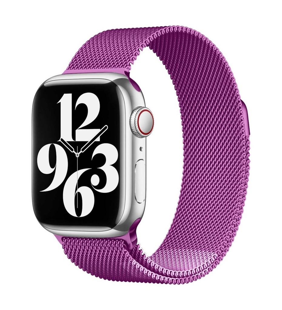 Apple Watch 38mm Uyumlu Kordon Hasır Metal Mıknatıslı Örgü Zore KRD-01 Kayış