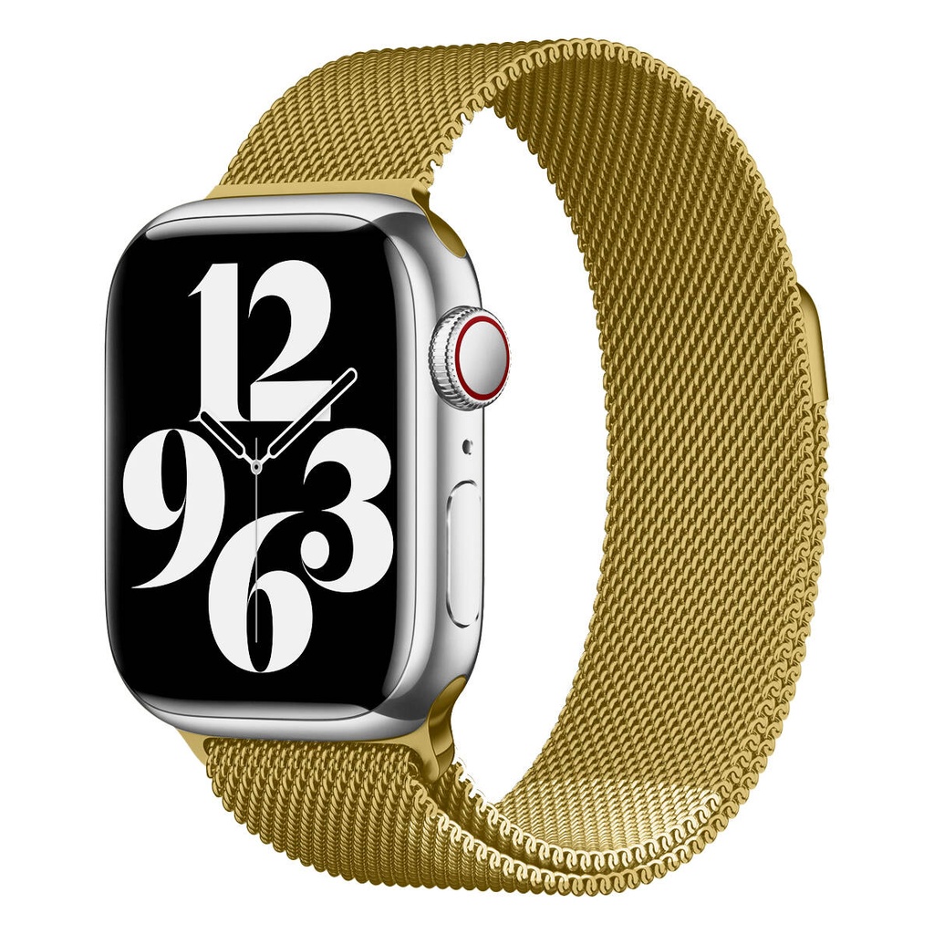 Apple Watch 42mm Uyumlu Kordon Hasır Metal Mıknatıslı Örgü Zore KRD-01 Kayış