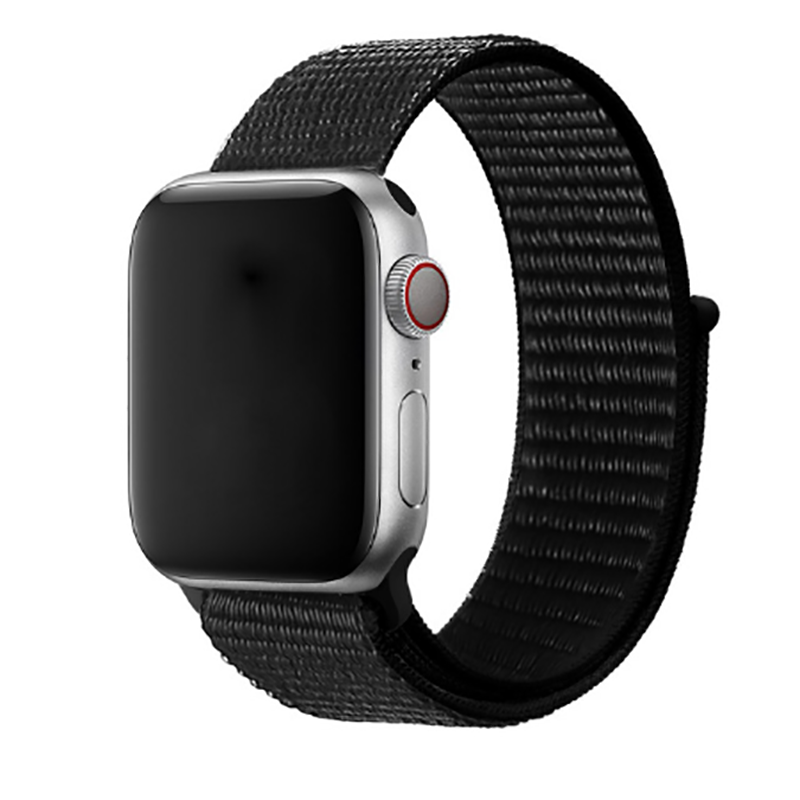 Apple Watch 42mm Uyumlu Kordon Hasır Örgü Cırt Cırtlı Terletmeyen Zore KRD-03 Kumaş Kayış